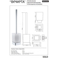 Scopino da parete SOLO in vetro e ottone cromato 39 x8,3 x9,3 cm