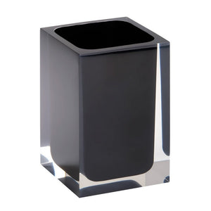 Scopino WC da appoggio VISTA in resina nera 37 x10 x10 cm