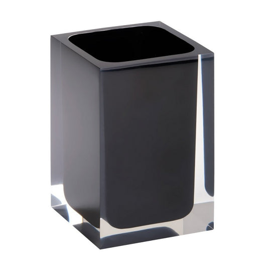 Scopino WC da appoggio VISTA in resina nera 37 x10 x10 cm