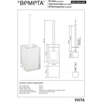Scopino da appoggio VISTA in resina bianca 37 x10 x10 cm