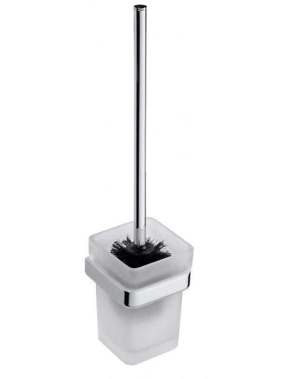 Scopino VIA in ottone cromato e tazza in vetro 9,3x38,5x12,7 cm