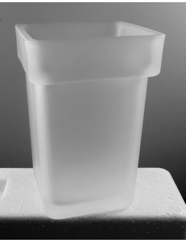 Scopino VIA in ottone cromato e tazza in vetro 9,3x38,5x12,7 cm