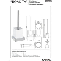 Scopino da parete GAMMA in resina bianca opaca 38,6 x12,5 x10,5 cm