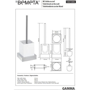 Scopino da parete GAMMA in resina bianca opaca 38,6 x12,5 x10,5 cm