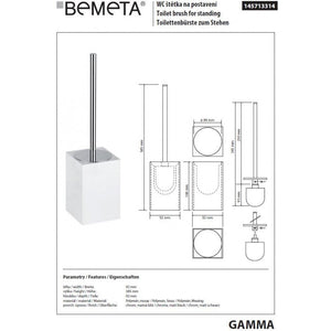 Scopino GAMMA in Resina Bianco Opaco 38,5 x9,2 x9,2 cm