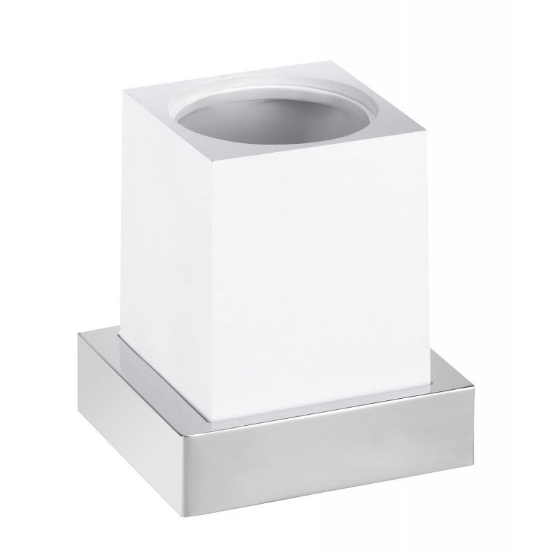 Scopino da parete GAMMA in resina bianca opaca 38,6 x12,5 x10,5 cm