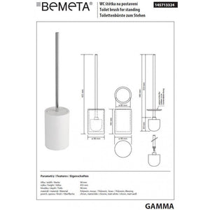 Scopino GAMMA in resina bianca opaca 45,5 x9,8 x9,8 cm
