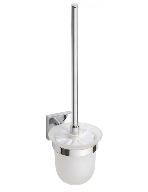 Scopino da parete in vetro spazzolato bianco BETA 11x36x14cm