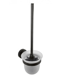 Scopino WC a muro DARK in ottone nero e vetro 37x14x9,5cm