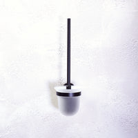 Scopino WC a muro DARK in ottone nero e vetro 37x14x9,5cm