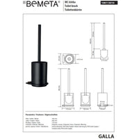 Scopino da parete GALLA in ottone nero e oro 38,5 x11,9 x10,9 cm