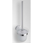 Scopino WC OMEGA in vetro spazzolato bianco 11x36x14cm