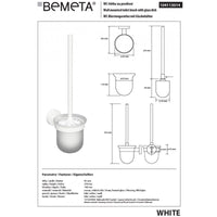 Scopino da parete WHITE in ottone bianco e vetro