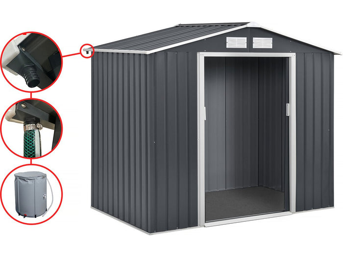 Grondaia per capanno da giardino in metallo da 6-13 m²