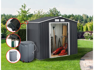 Grondaia per capanno da giardino in metallo da 6-13 m²