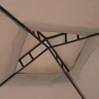 Gazebo da Giardino 3x3m con Zanzariera, Struttura in Metallo e Copertura in Poliestere, Talpa