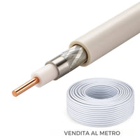 Cavo coassiale tv 75Ω ccs classe b per impianti sat/terrestre vendibile al metro *** sezione conduttore 6,5 mmq, con...