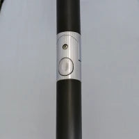 Ombrellone da Giardino e Terrazza 2.5x2.5 m a Manovella con 18 Stecche e Inclinabile, Grigio