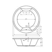 Grande vasca da bagno rotonda in acrilico RIHO duo COLORADO 180x180 cm