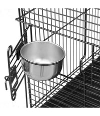 Grande Gabbia Per Uccelli In Acciaio 2 Pali Per Pappagallo Canarini Parrocchetti         