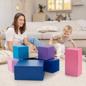 Grandi blocchi di schiuma da costruzione per bambini, Set di 7 pezzi per impilare e arrampicarsi-Giocattoli educativi