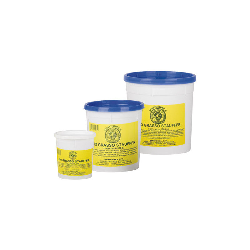 Grasso lubrificante biologico al calcio Stauffer 1000 ml per industria – Stauffer