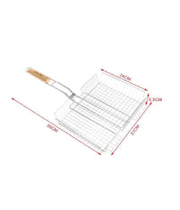 Graticola A Rete Per Grigliate 55x31x24xh5.5cm + Manico Griglia Barbecue 2406341         