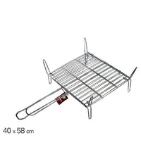 Graticola In Acciaio Griglia Quadrata 40 X 58 Cm Ideale Per Barbecue Arrosto         