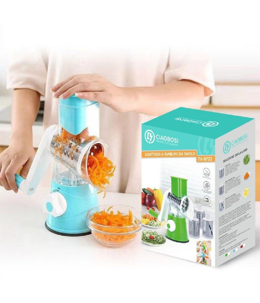 Grattugia A Tamburo Manuale Per Cucina Casa Da Tavolo Tritatutto Affetta Tx-9722         