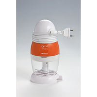 Grattugia elettrica con dosatore da tavola, lama acciaio inox, coperchio salvafreschezza - Arancione