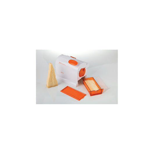 Grattugia elettrica con rullo extra-large in Acciaio Inox, 120W, contenitore estraibile - Arancione