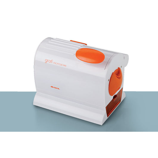 Grattugia elettrica con rullo extra-large in Acciaio Inox, 120W, contenitore estraibile - Arancione