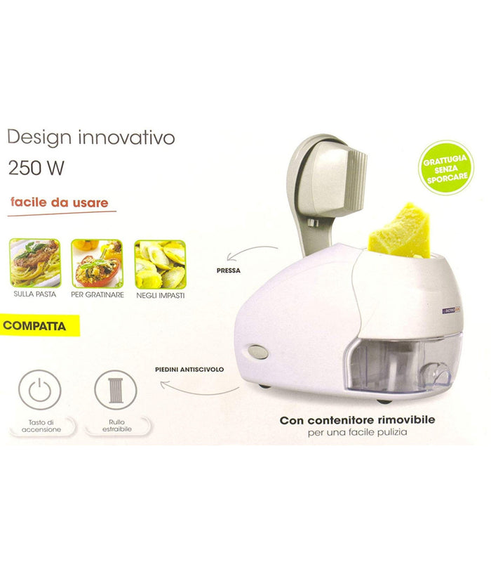 Grattugia Elettrica Professionale 250w Per Formaggio Con Contenitore E Rullo         
