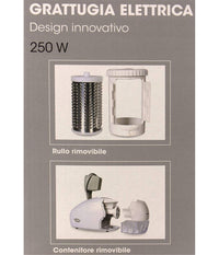 Grattugia Elettrica Professionale 250w Per Formaggio Con Contenitore E Rullo         
