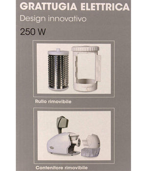 Grattugia Elettrica Professionale 250w Per Formaggio Con Contenitore E Rullo         