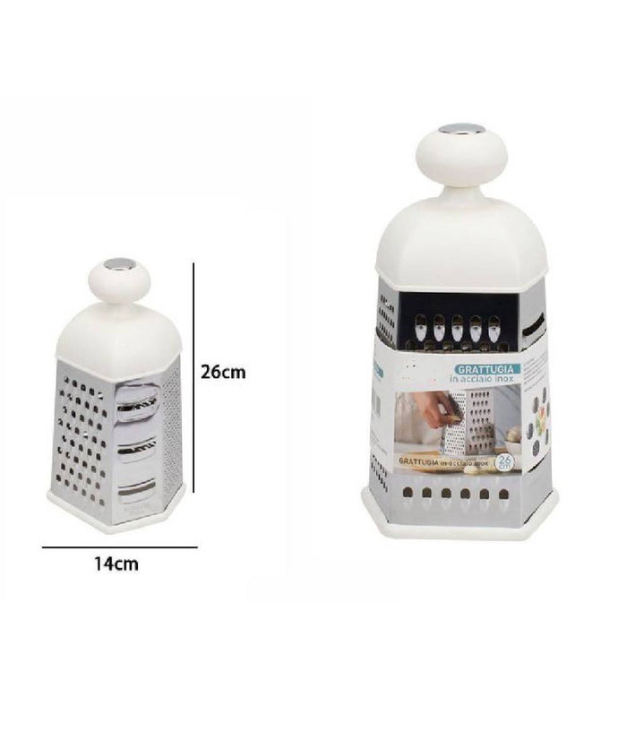 Grattugia Manuale 6 Facce In Acciaio Inox Per Frutta Verdura Formaggio 66342         