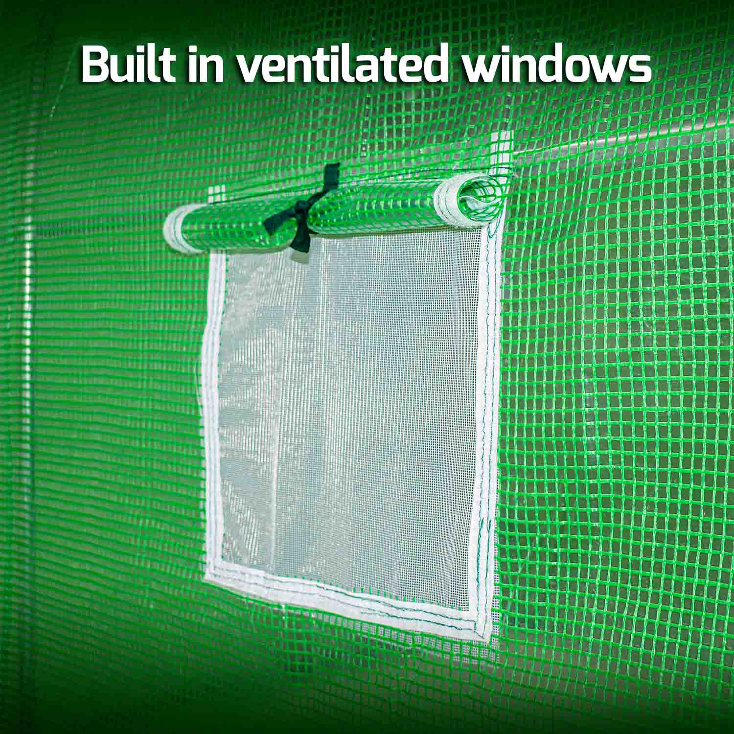 Serra da coltivazione 3x6 M serra da giardino con struttura a tunnel in acciaio zincato e copertura in PE retinato. Greenhouse da 18mq 300x600x190cm