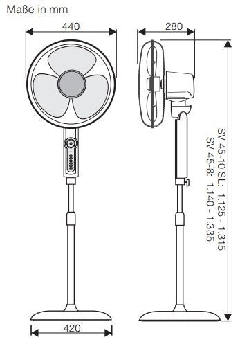 GREYHOUND SV45, Ventilatore da Terra, CasaFan
