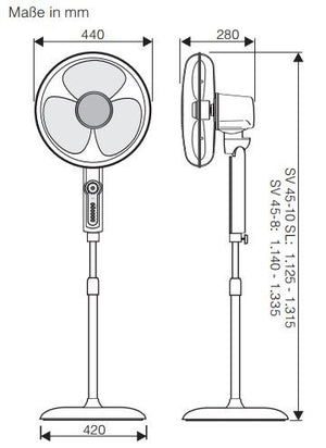 GREYHOUND SV45, Ventilatore da Terra, CasaFan