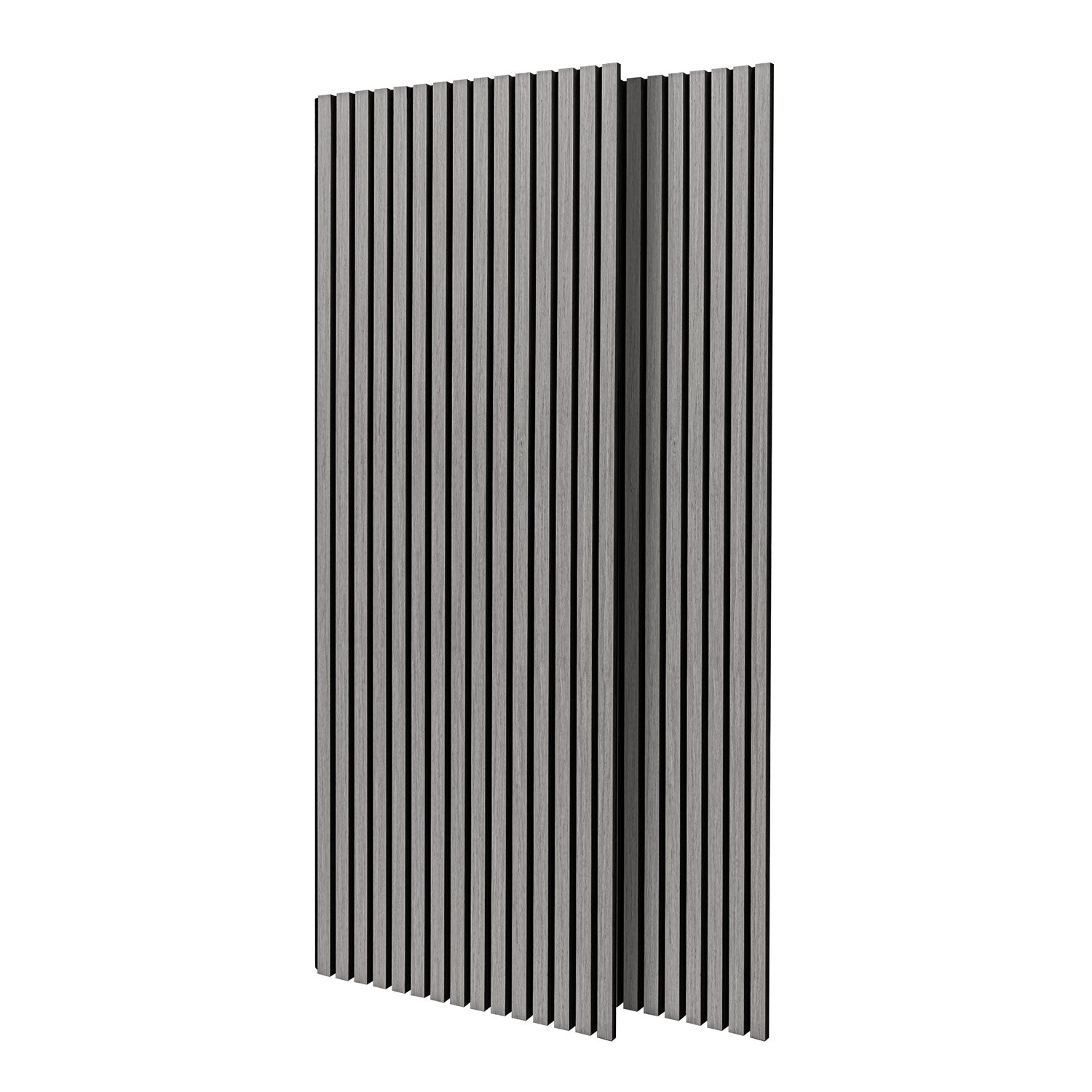 Mozart - Set di 2 pannelli fonoassorbenti decorativi in legno 235x60 cm, grigio