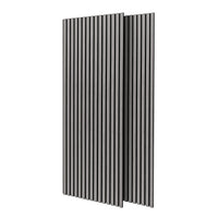 Mozart - Set di 2 pannelli fonoassorbenti decorativi in legno 235x60 cm, grigio