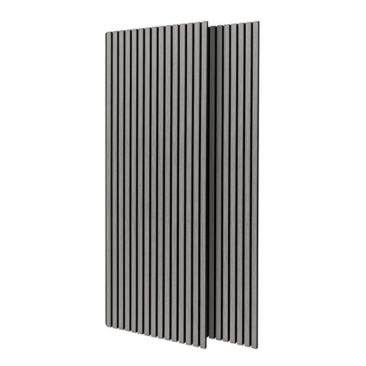 Mozart - Set di 2 pannelli fonoassorbenti decorativi in legno 235x60 cm, grigio