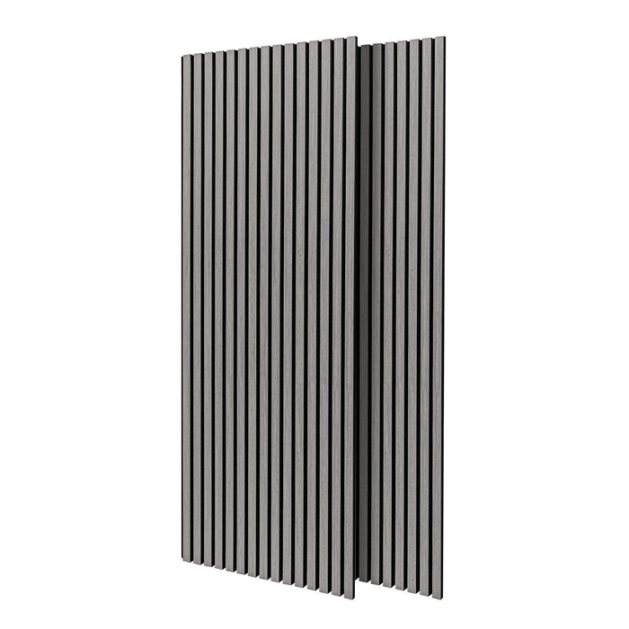 Mozart - Set di 2 pannelli fonoassorbenti decorativi in legno 235x60 cm, grigio