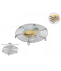 Griglia Di Raffreddamento Per Torta Dolci Biscotti Tonda 30cm Con Piedini 74150         