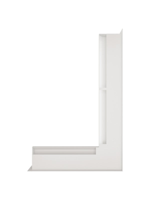 Griglia di ventilazione Angolare per camino 60x600x400 - Loft Angle destra bianca