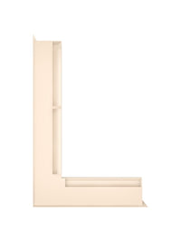 Griglia di ventilazione Angolare per camino 60x600x400 - Loft Angle sinistra crema