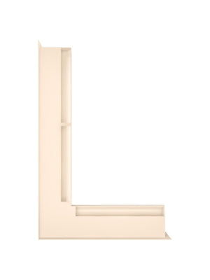 Griglia di ventilazione Angolare per camino 60x600x400 - Loft Angle sinistra crema