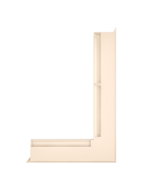 Griglia di ventilazione Angolare per camino 60x600x400 - Loft Angle destra crema