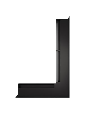 Griglia di ventilazione Angolare per camino 60x600x400 - Loft Angle destra nera