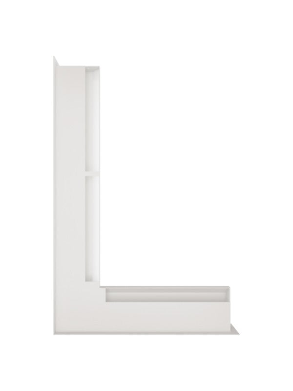 Griglia di ventilazione Angolare per camino 60x600x400 - Loft Angle sinistra bianca